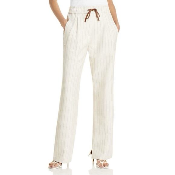 3.1 Phillip Lim Pants - 3.1 Phillip Lim Ecru Striped Woven Track Trouser Pants